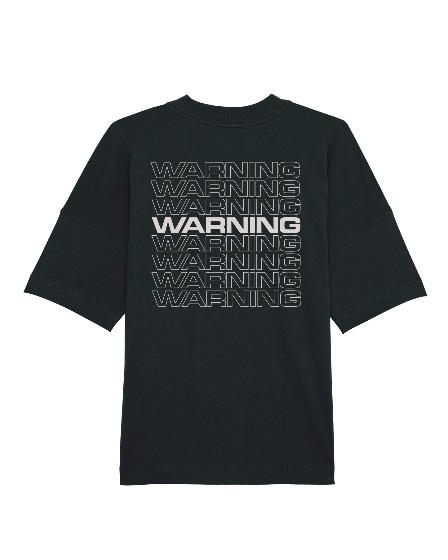 Warning Logo - White on Black - Unisex T-Shirt