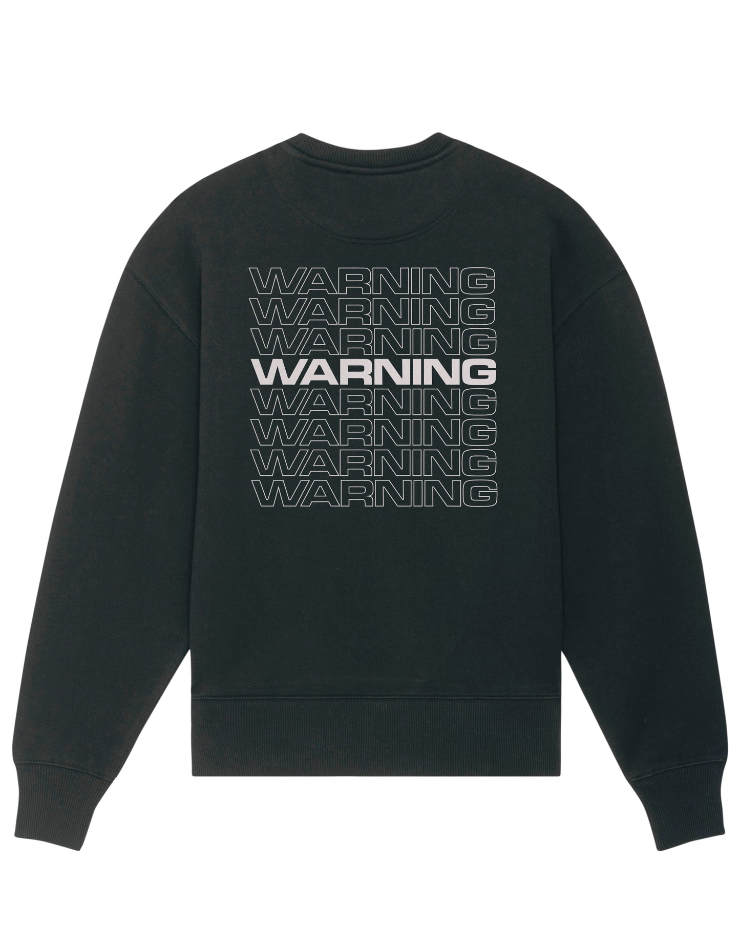 Warning Logo - White on Black - Unisex Sweatshirt